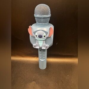 Disney Stitch LED Karaoke Microphone Tested Works Blue Kid Friendly Fun
